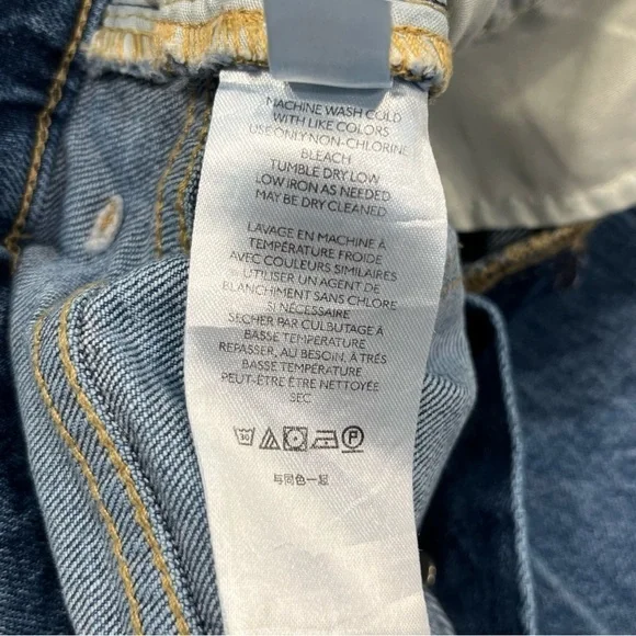 We The Free Lasso High Rise Button Fly Straight Leg Jeans 24 - Picture 10 of 14